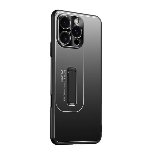 ForMobile Phone case Metal Frosted Invisible Bracket Anti-fall Protective Cover for IP16 15 14 Pro Max
