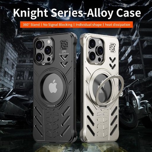 360 Rotation Magnetic Wireless Charging Kickstand Aluminum Alloy Metal Phone case Cover for iphone 16 Pro Max 15 14 13 12 Plus